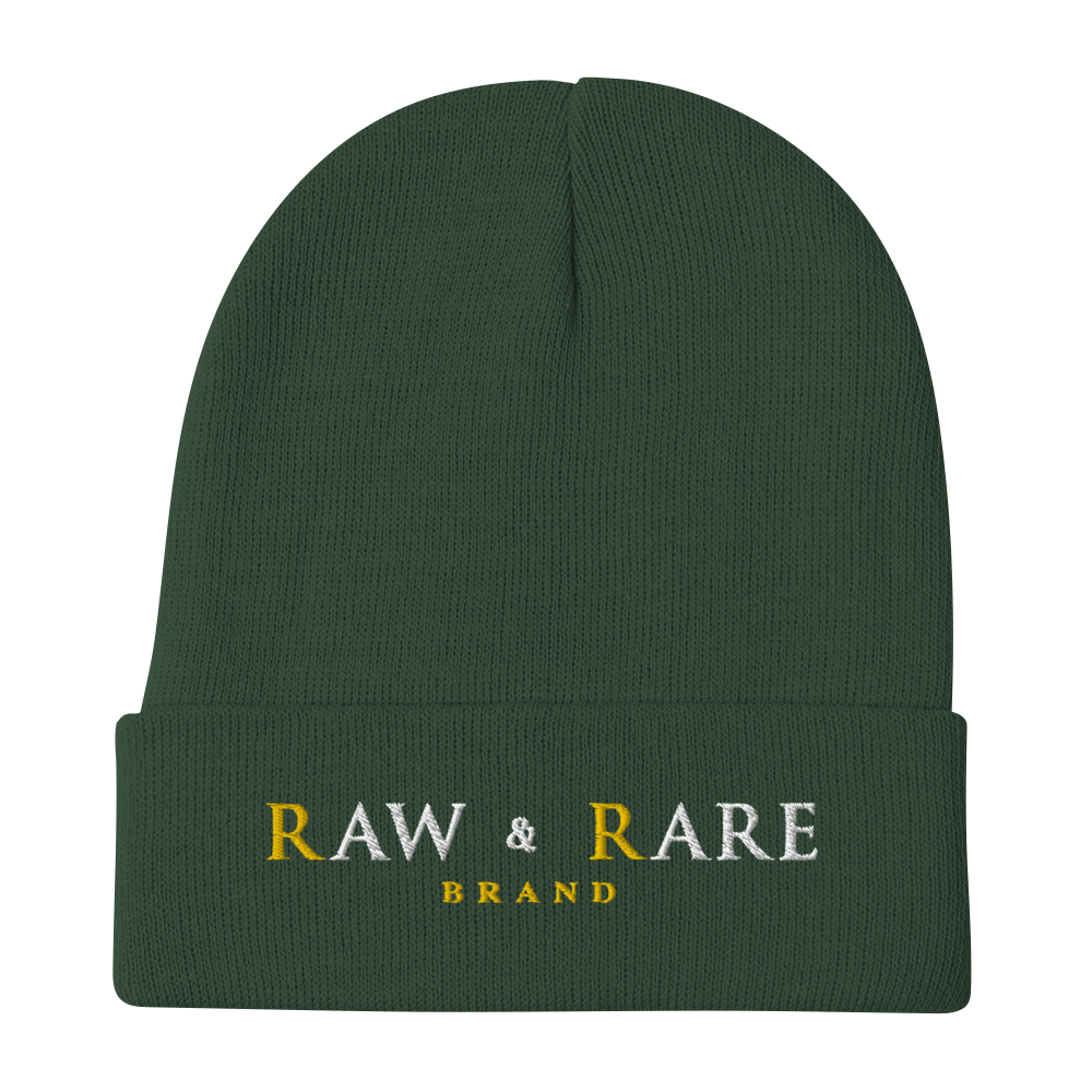 Raw & Rare Brand Embroidered Beanie