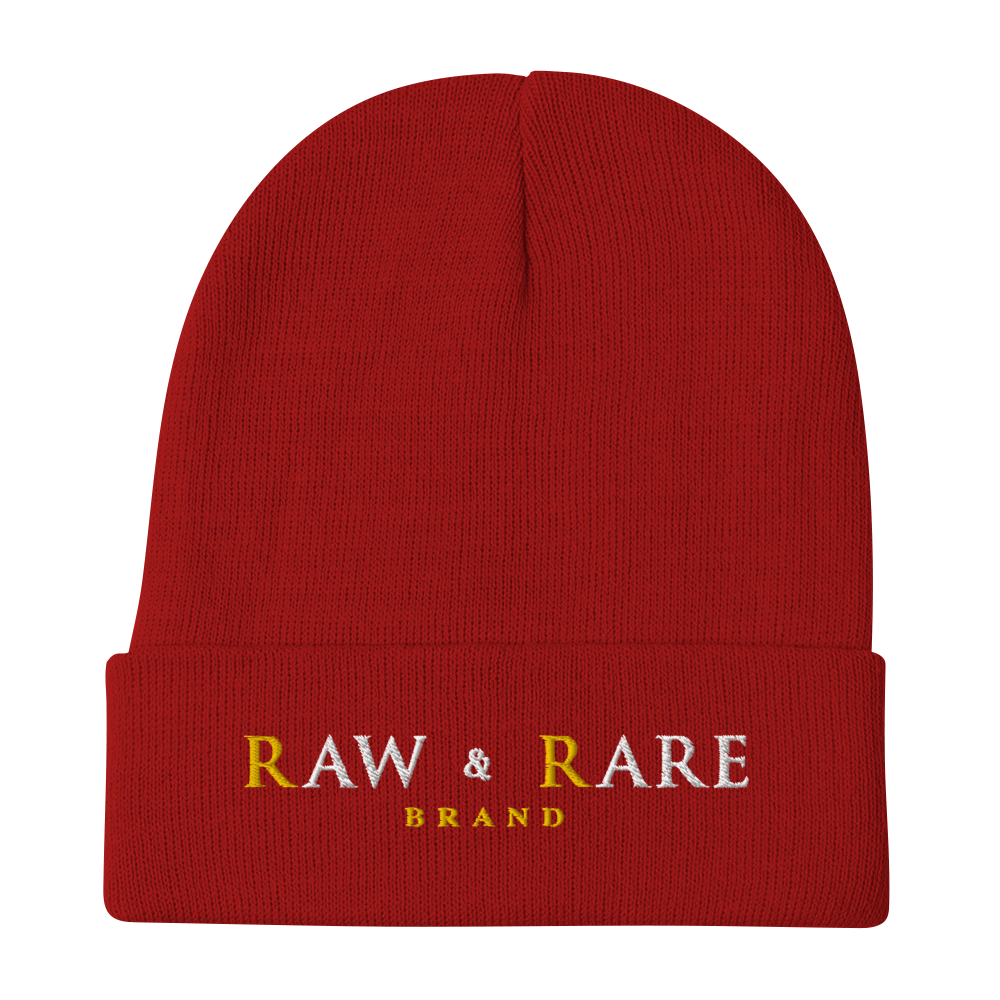 Raw & Rare Brand Embroidered Beanie