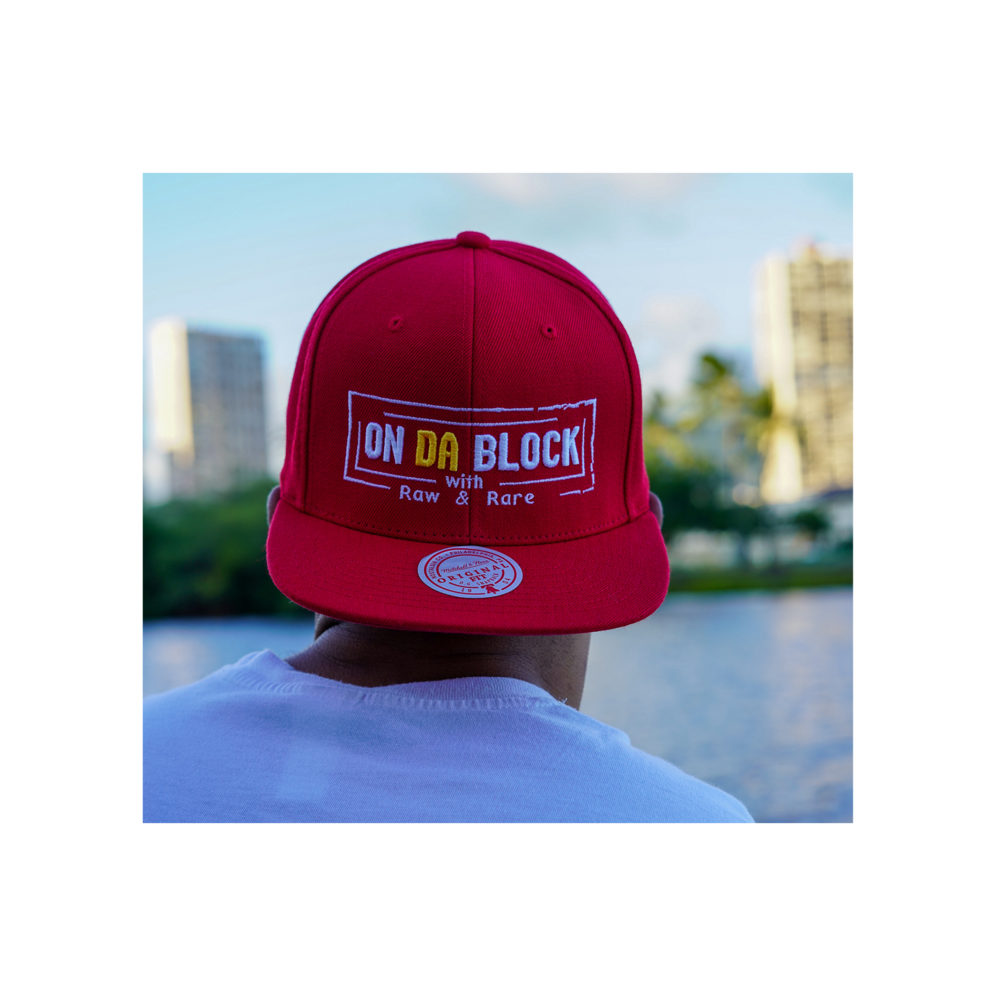 on da block with RAW & RARE snapback hat