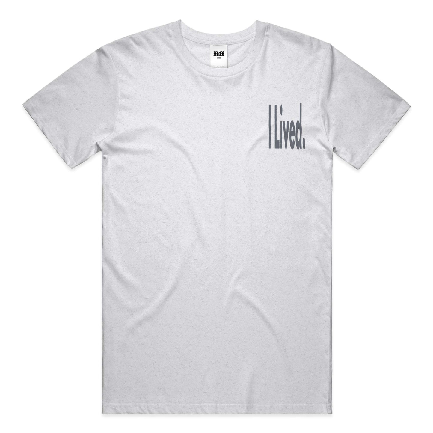I Lived heather t shirt