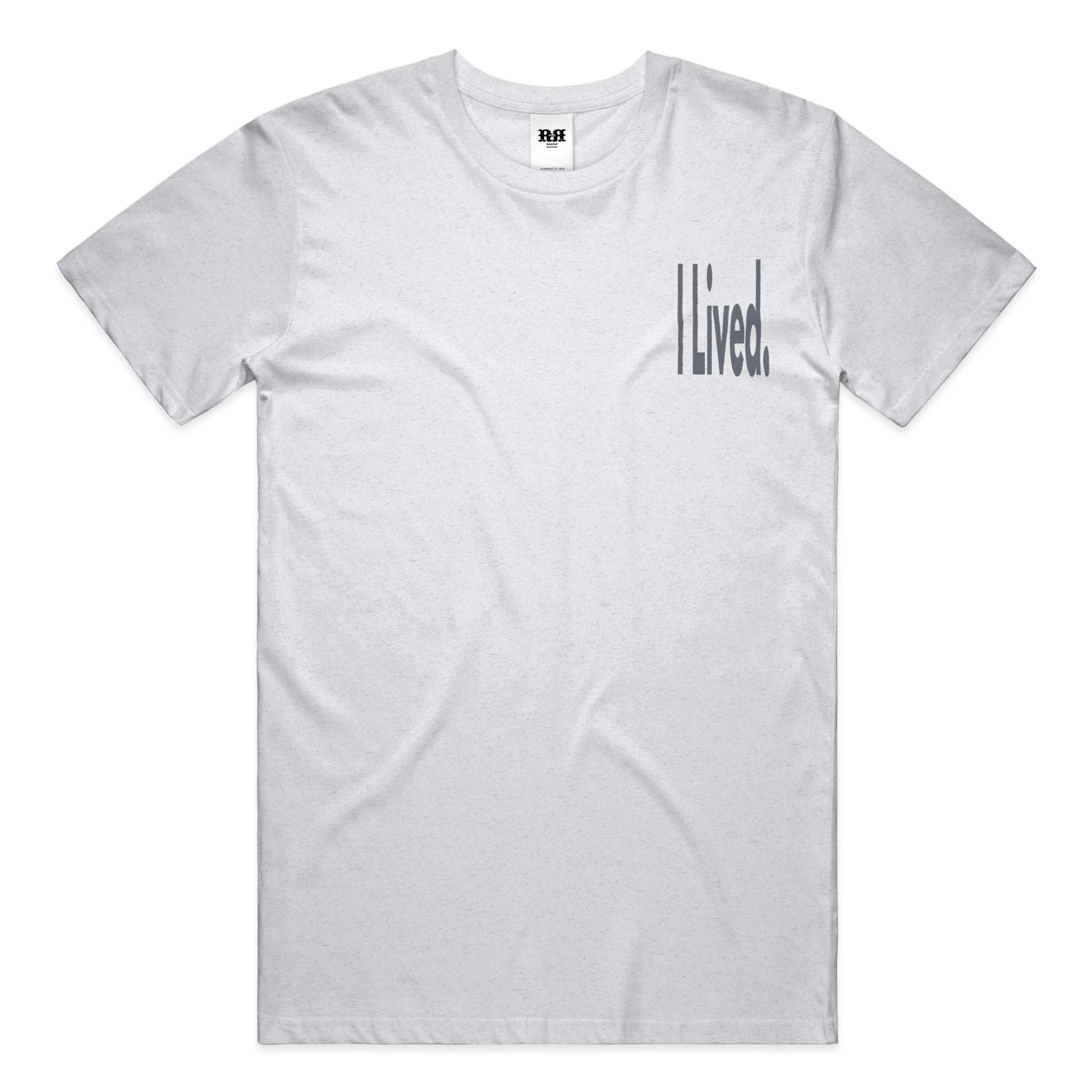 I Lived heather t shirt