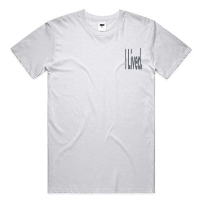 I Lived heather t shirt