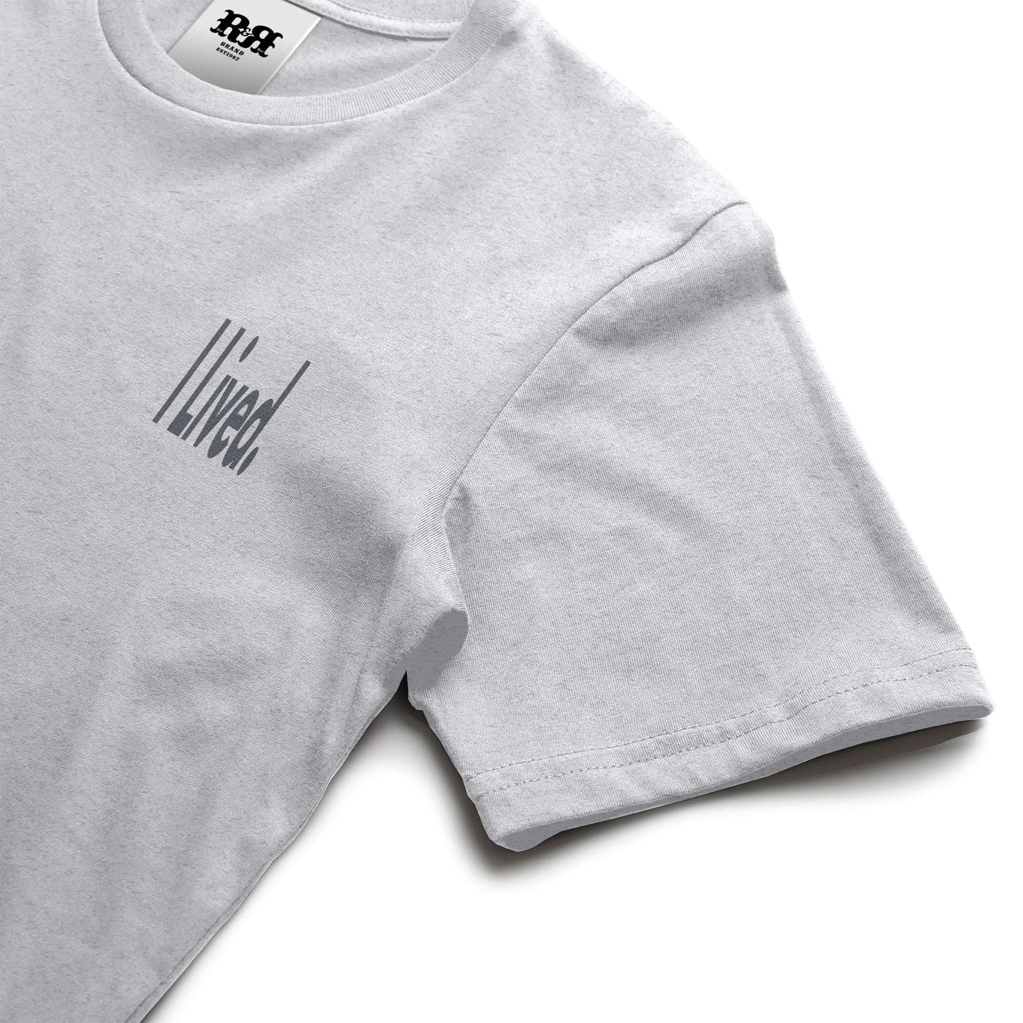 I Lived heather t shirt