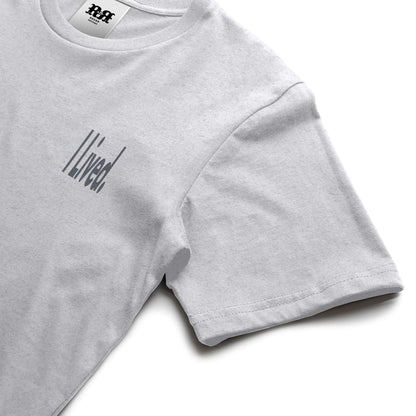 I Lived heather t shirt