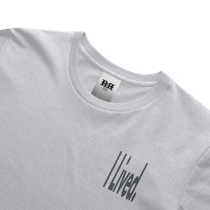 I Lived heather t shirt