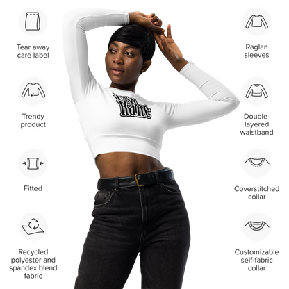 I Am Raw & Rare long-sleeve crop top