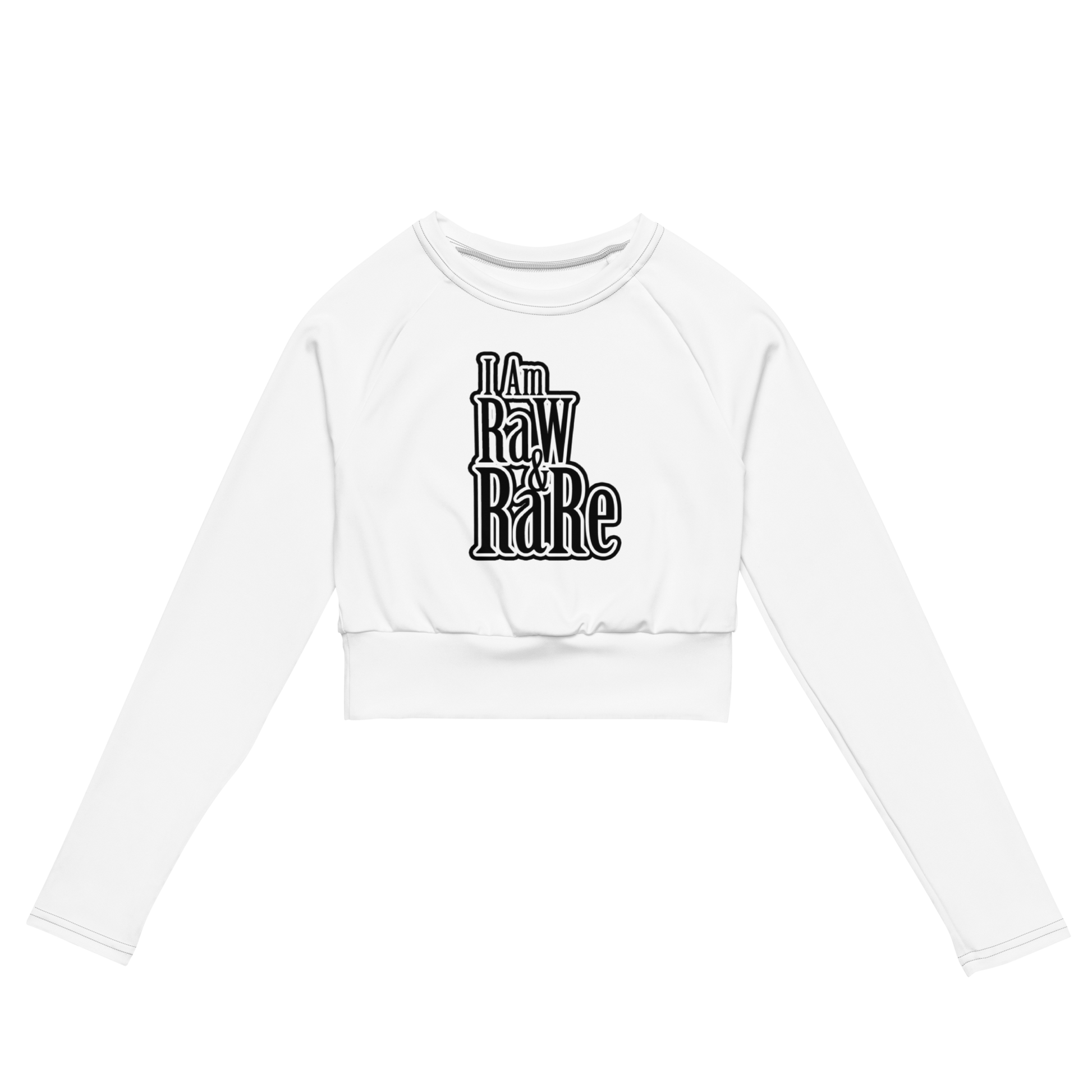 I Am Raw & Rare long-sleeve crop top
