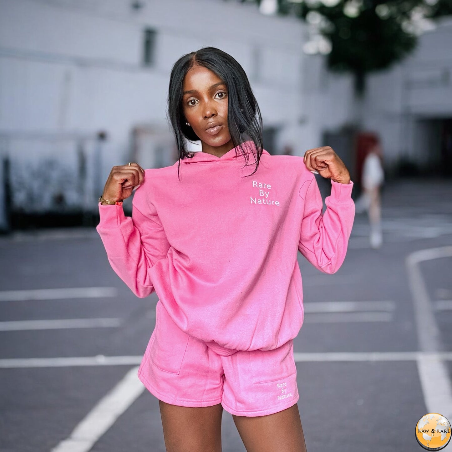 Rare By Nature Hoodie & Drawstring Short Set