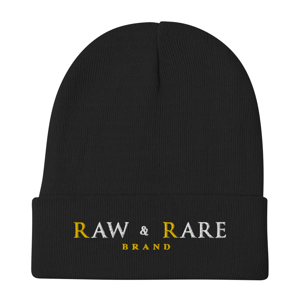 Raw & Rare Brand Embroidered Beanie