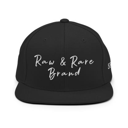 Raw & Rare Brand Script Snapback Hat