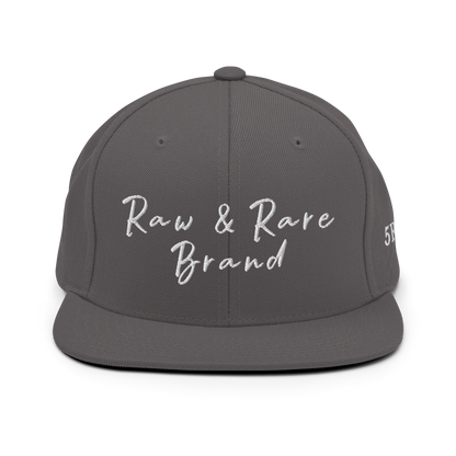 Raw & Rare Brand Script Snapback Hat