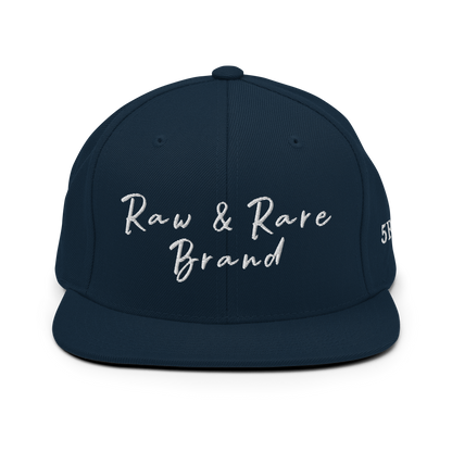 Raw & Rare Brand Script Snapback Hat