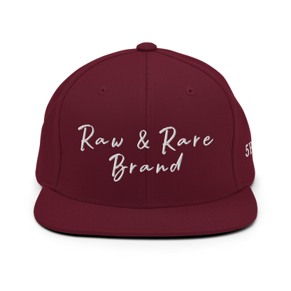 Raw & Rare Brand Script Snapback Hat