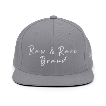 Raw & Rare Brand Script Snapback Hat